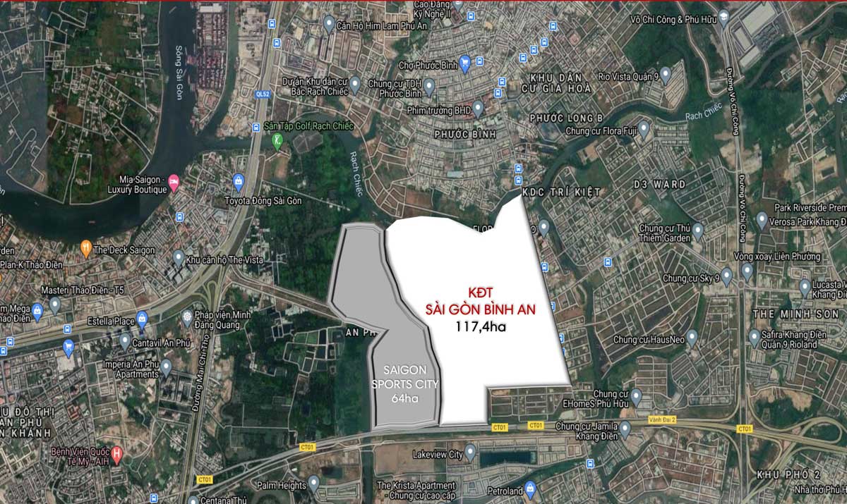 Vi tri thuc te Du an Khu do thi Sai Gon Binh An 2021 - Khu đô thị Sài Gòn Bình An