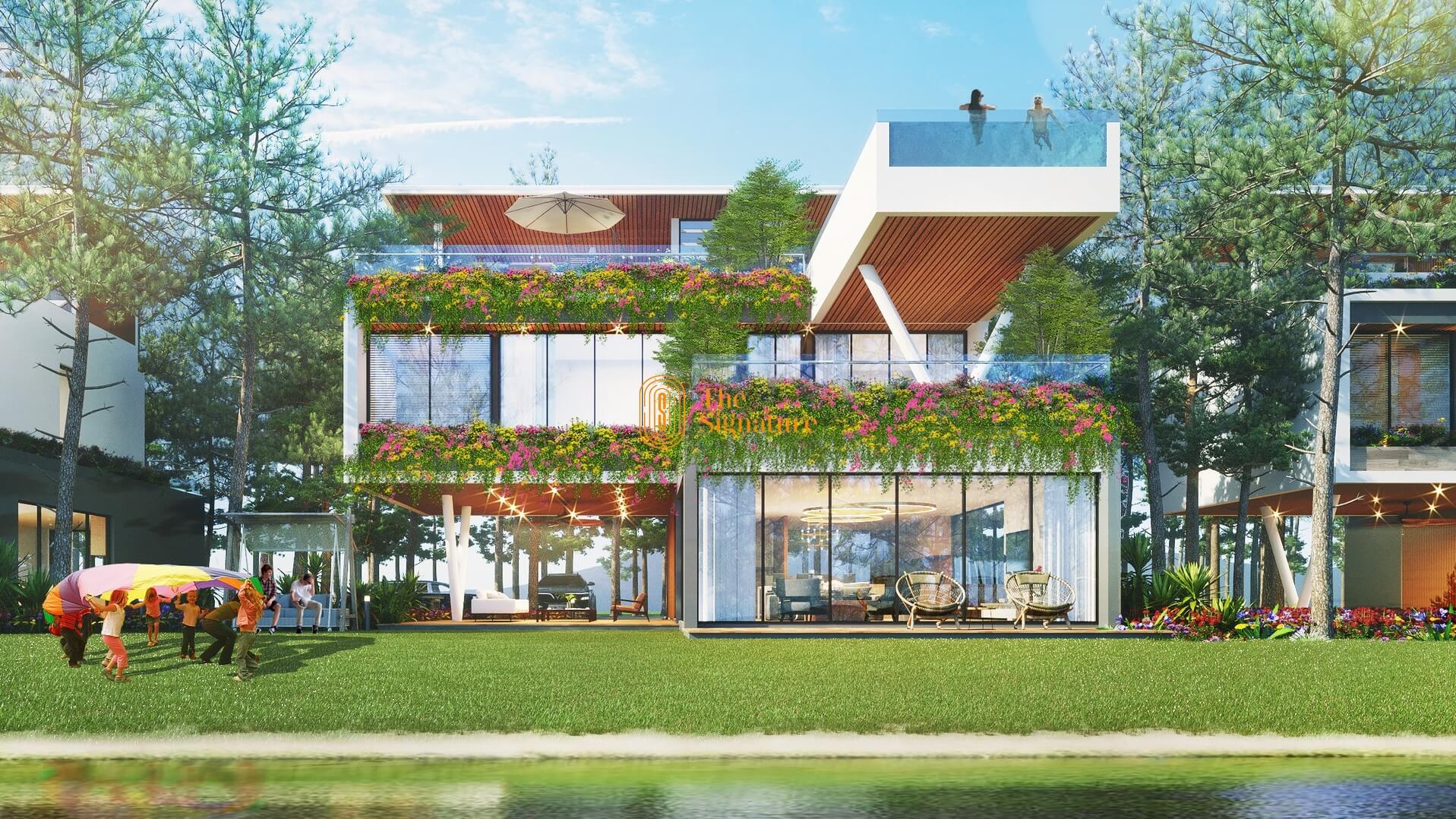 phối cảnh biệt thự the signature flamingo 350m2