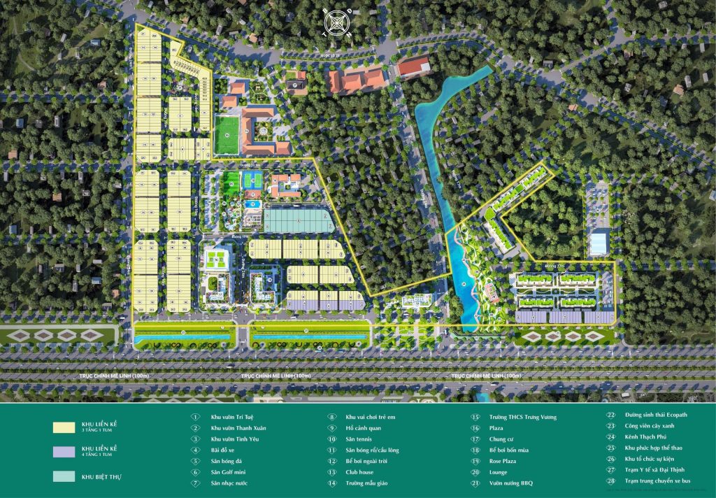 mặt bằng dự án ceohomes hana garden mê linh