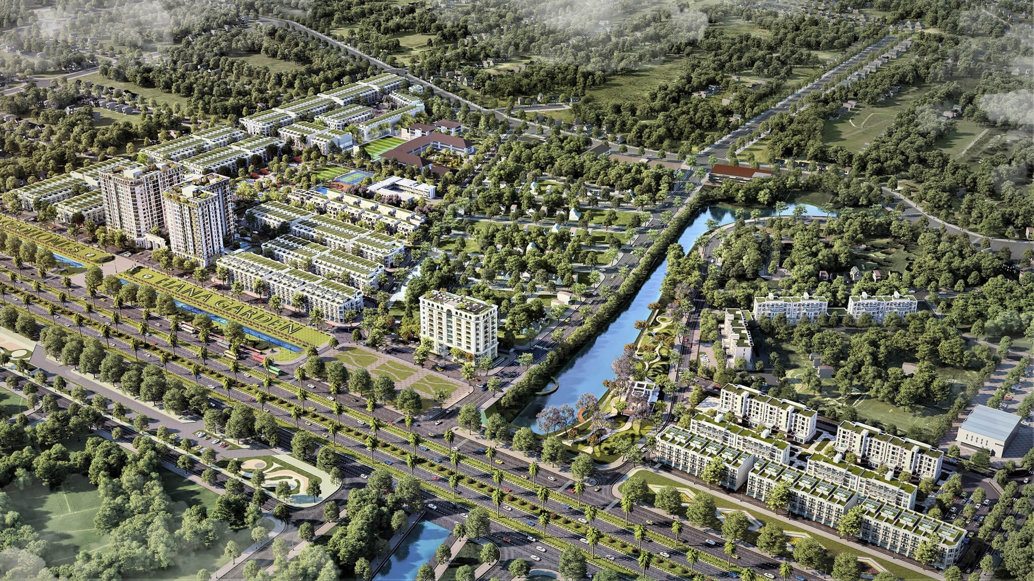 phối cảnh dự án ceohomes hana garden mê linh