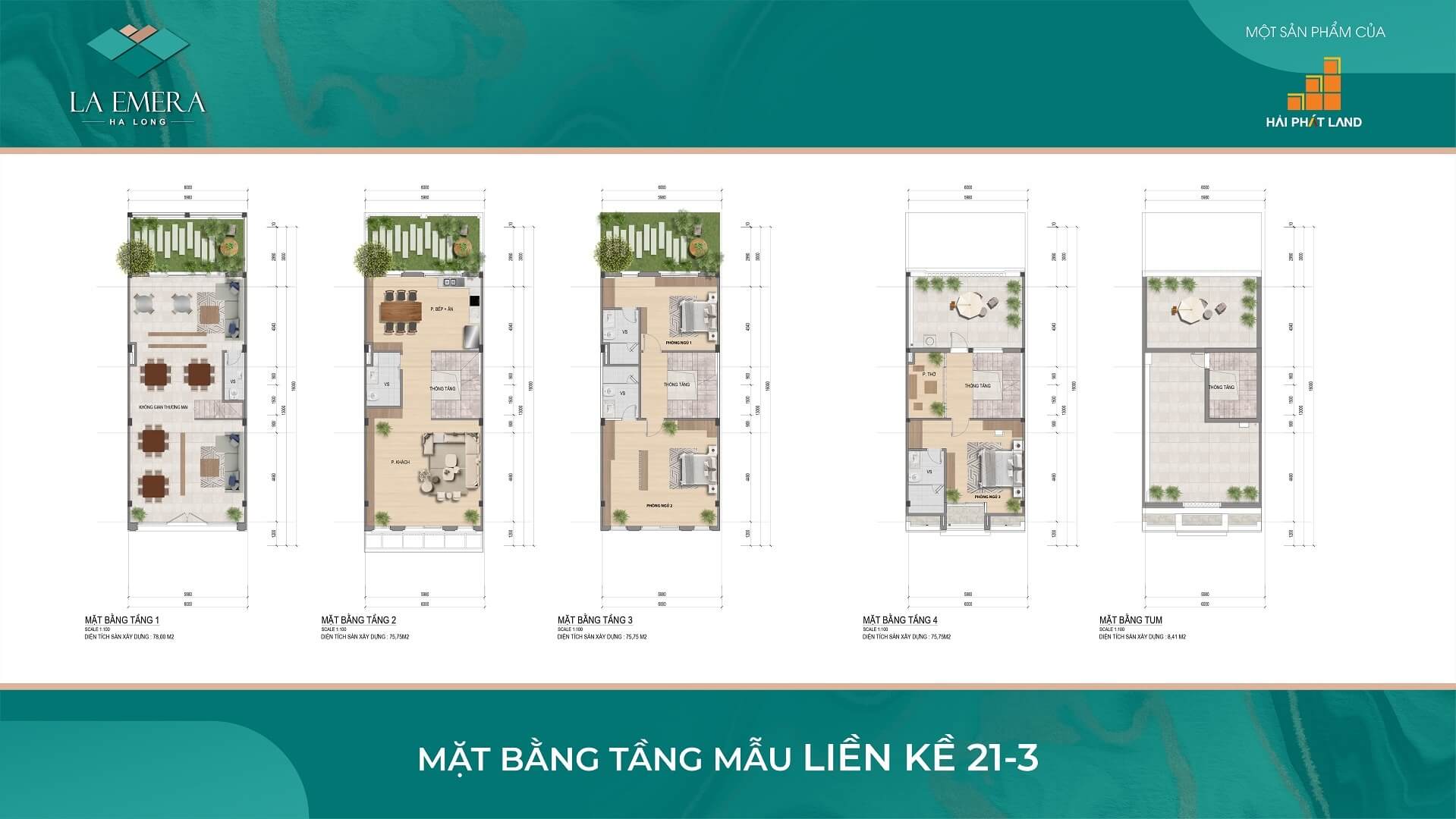 thiết kế liền kề dự án la emera hạ long