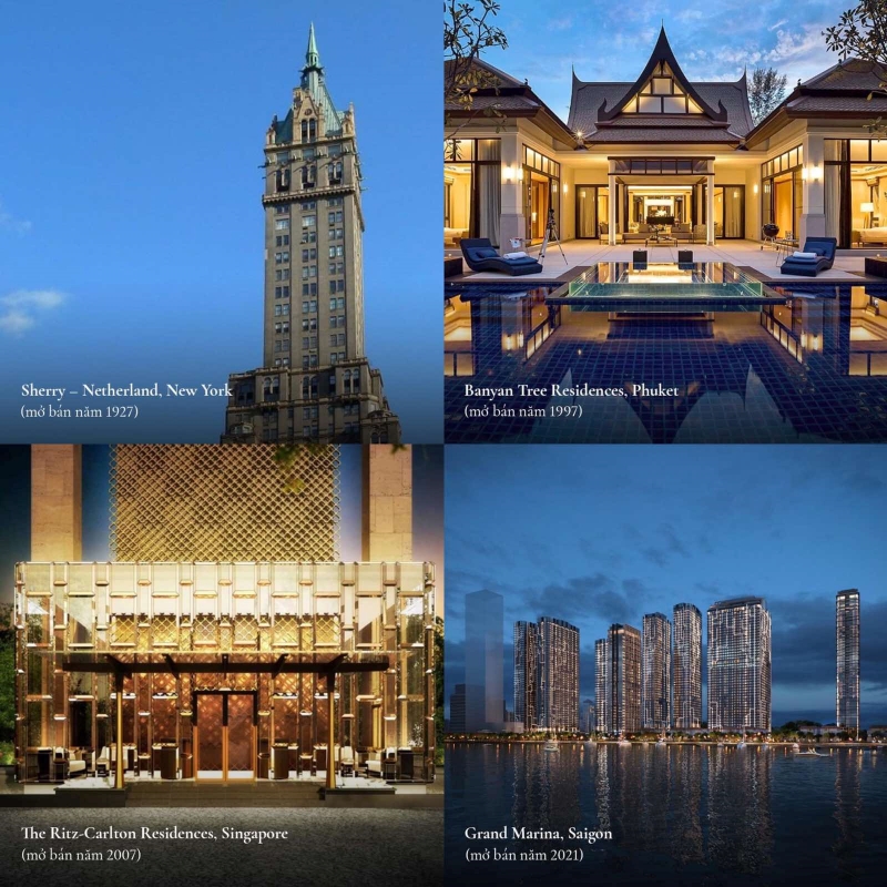 Các dự án của thương hiệu khách sạn The Ritz-Carlton