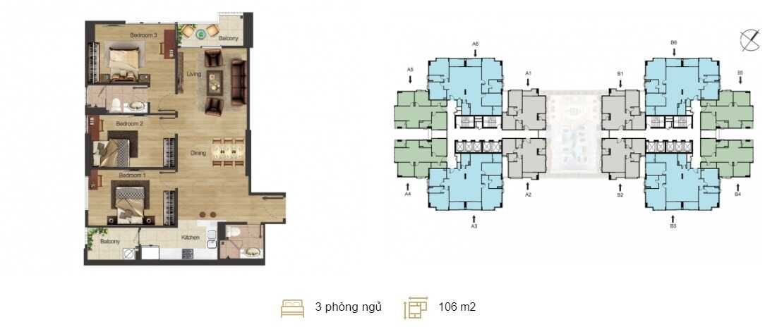 thiết kế căn hộ hoàng mai center point