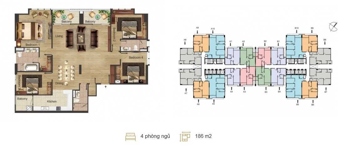 thiết kế căn hộ hoàng mai center point